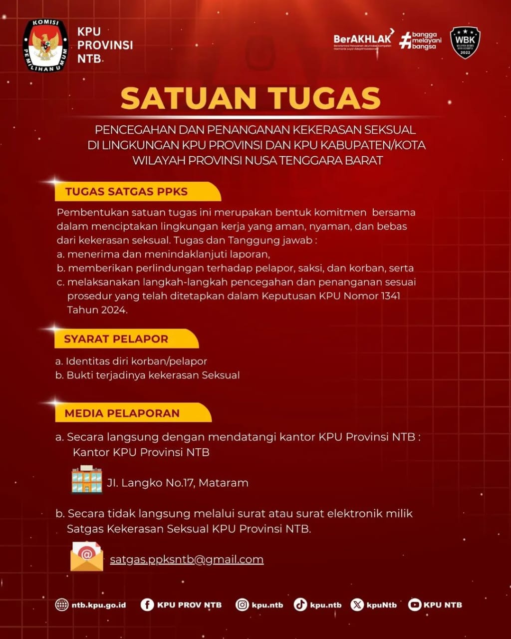 Form Penerimaan Laporan Dugaan Kekerasan Seksual