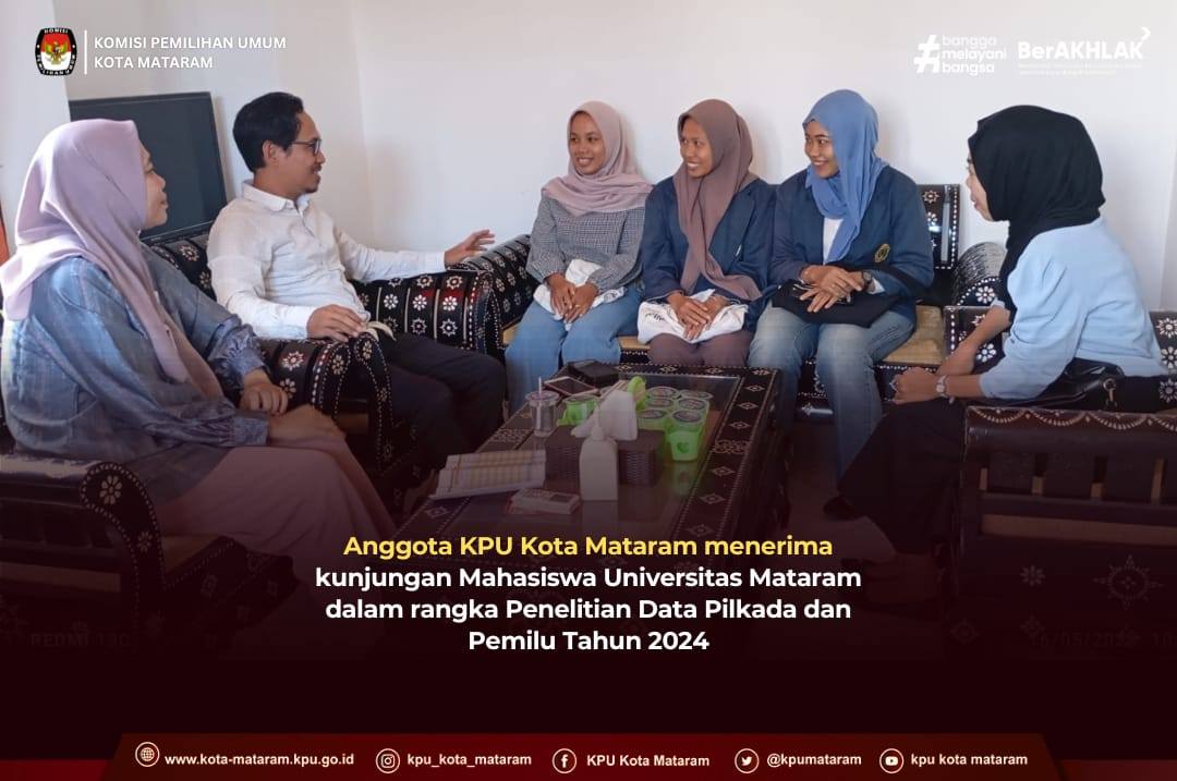 Kunjungan Mahasiswa Universitas Mataram dalam Rangka Penelitian Data Pilkada dan Pemilu Tahun 2024