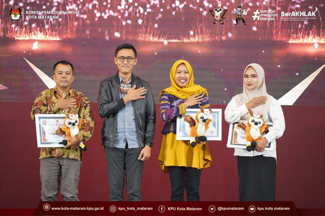Terbaik II PPK Sekarbela Kategori Pengelolaan & Penguatan Kelembagaan Badan Adhoc Pemilihan 2024