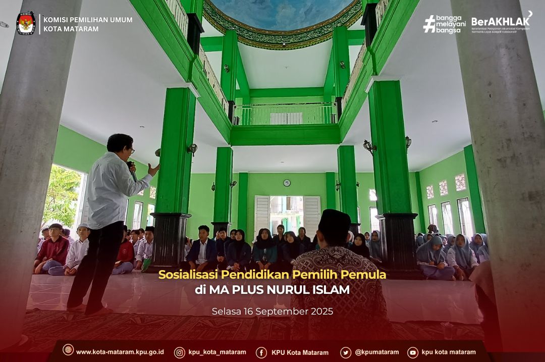 Sosialisasi Pendidikan Pemilih Pemula di MA Plus Nurul Islam