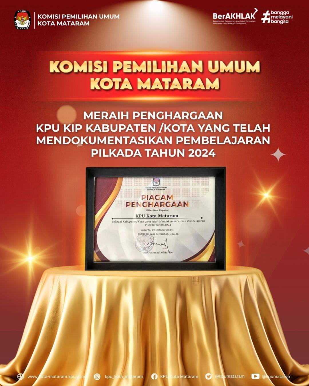 Penghargaan Dokumentasi Pembelajaran Pilkada